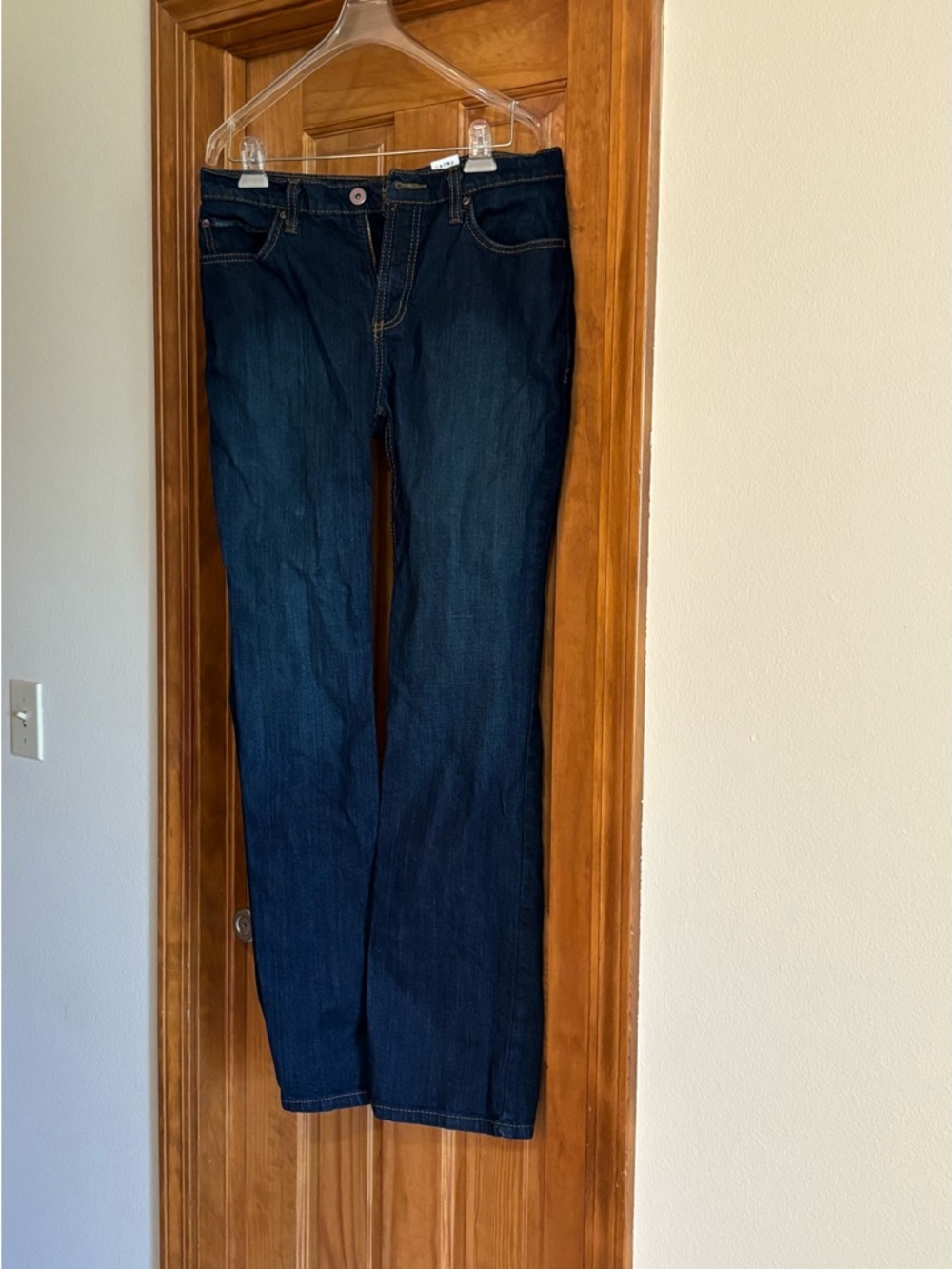 Women’s Dark Indigo Straight-Leg Jeans Jenna cinch cowgirl western bootcut jeans - Picture 2 of 11
